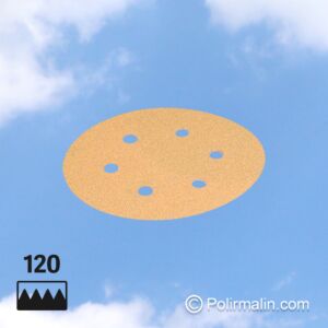 DISQUE ABRASIF VELCRO Ø 150 MM GRAIN 120 - JEU DE 10 PIÈCES