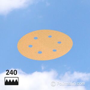 DISQUE ABRASIF VELCRO Ø 150 MM GRAIN 240 - JEU DE 10 PIÈCES