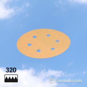 DISQUE ABRASIF VELCRO Ø 150 MM GRAIN 320 - JEU DE 10 PIÈCES