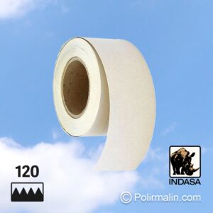 PAPIER DE VERRE AVEC VELCRO P120 - 70 MM x 5 MÈTRES