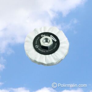 DISQUE DE POLISSAGE EN FLANELLE IMPRÉGNÉ NOTIFLEX (DOUX) AVEC FILETAGE M14 DIAM. 100 MM