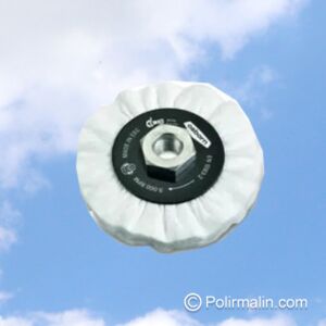 DISQUE DE POLISSAGE EN FLANELLE IMPRÉGNÉ NOTIFLEX (DUR) AVEC FILETAGE M14 DIAM. 100 MM