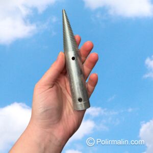 POINTE FILETÉE DROITE POUR AXE DE 14 MM