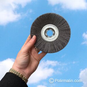 BROSSE CIRCULAIRE 125 x 15 x 20 MM AVEC FILS ACIER Ø 0,15 MM 