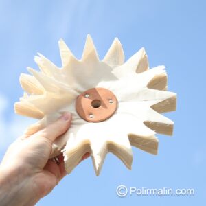 TAMPON DE POLISSAGE EN COTON  AVEC DENTS Ø200 MM