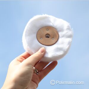 FLANELLE SWANSDOWN NON COUSUE AVEC ROSETTE EN CUIR 100 MM SMALL