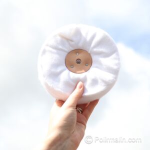 FLANELLE SWANSDOWN NON COUSUE AVEC ROSETTE EN CUIR 150 MM MEDIUM