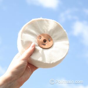 FLANELLE SWANSDOWN NON COUSUE AVEC ROSETTE EN CUIR 150 MM LARGE