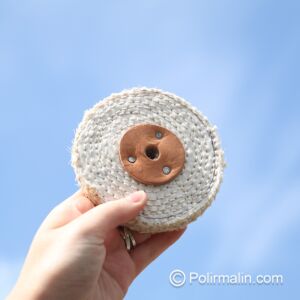 SISAL COUSU AVEC ROSETTE EN CUIR 100 MM SMALL
