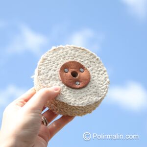 SISAL COUSU AVEC ROSETTE EN CUIR 100 MM MEDIUM