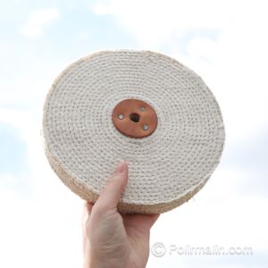 SISAL COUSU AVEC ROSETTE EN CUIR 200 MM MEDIUM