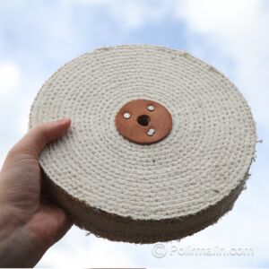 SISAL COUSU AVEC ROSETTE EN CUIR 200 MM LARGE