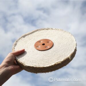 SISAL COUSU AVEC ROSETTE EN CUIR 250 MM MEDIUM