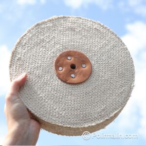 SISAL COUSU AVEC ROSETTE EN CUIR 250 MM XL