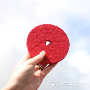 DISQUE ABRASIF EN NYLON ROUGE  Ø100 X 10 MM, P240