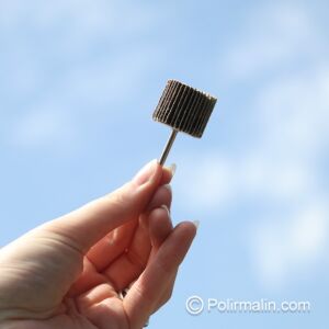 ROUE À LAMELLES ABRASIVES Ø25 x 20 MM AVEC TIGE DE 3 MM, P80